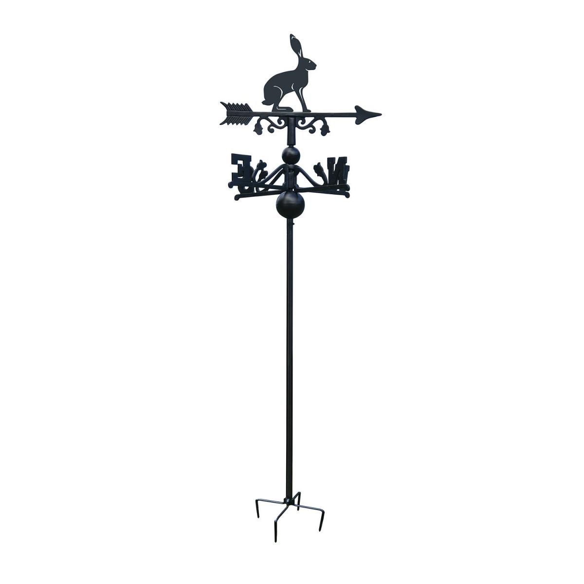 Hare Free Standing Weathervane in Black