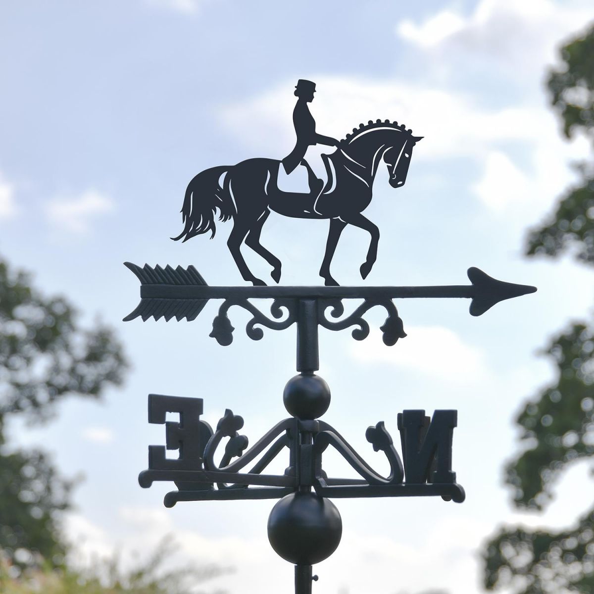 Dressage Horse Free Standing Weathervane Created From Iron Dressage Horse Free Standing Weathervane Created From Iron