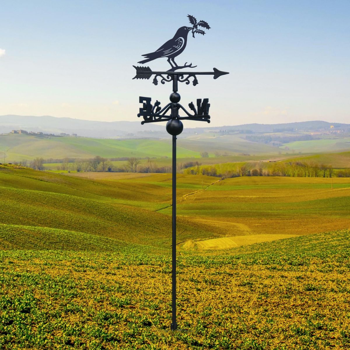Raven & Holly Free Standing Weathervane Raven & Holly Free Standing Weathervane