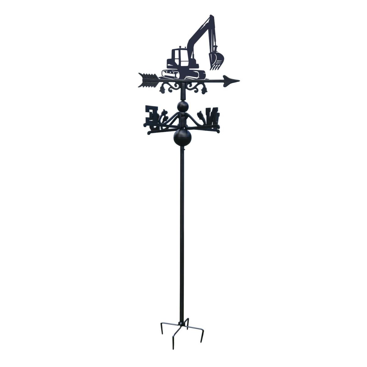 Digger Free Standing Weathervane on White Background