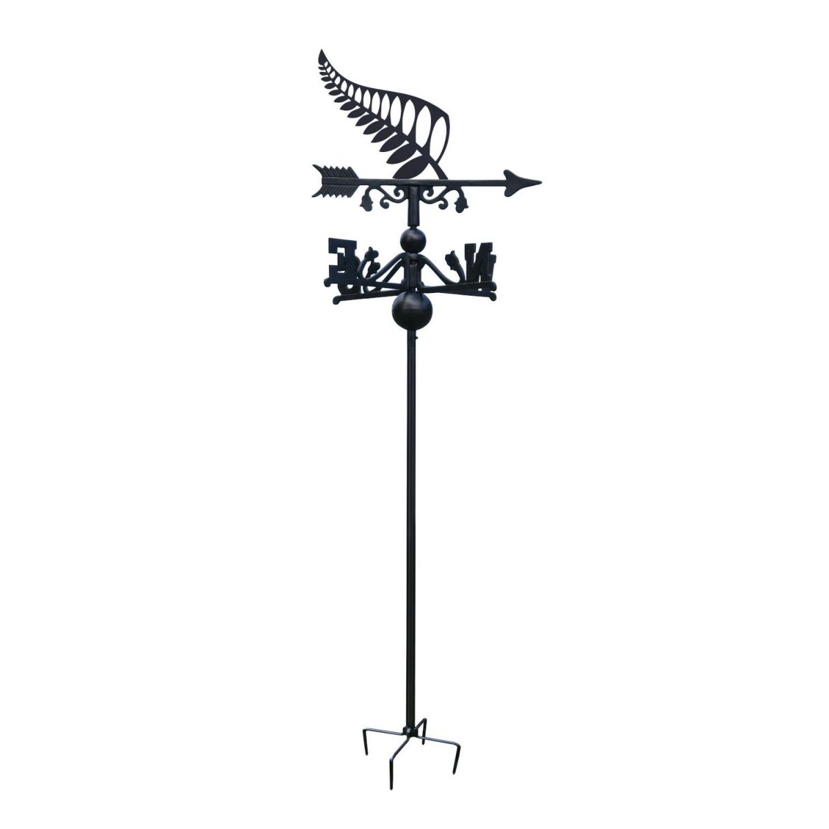 New Zealand Fern Free Standing Weathervane on White Background