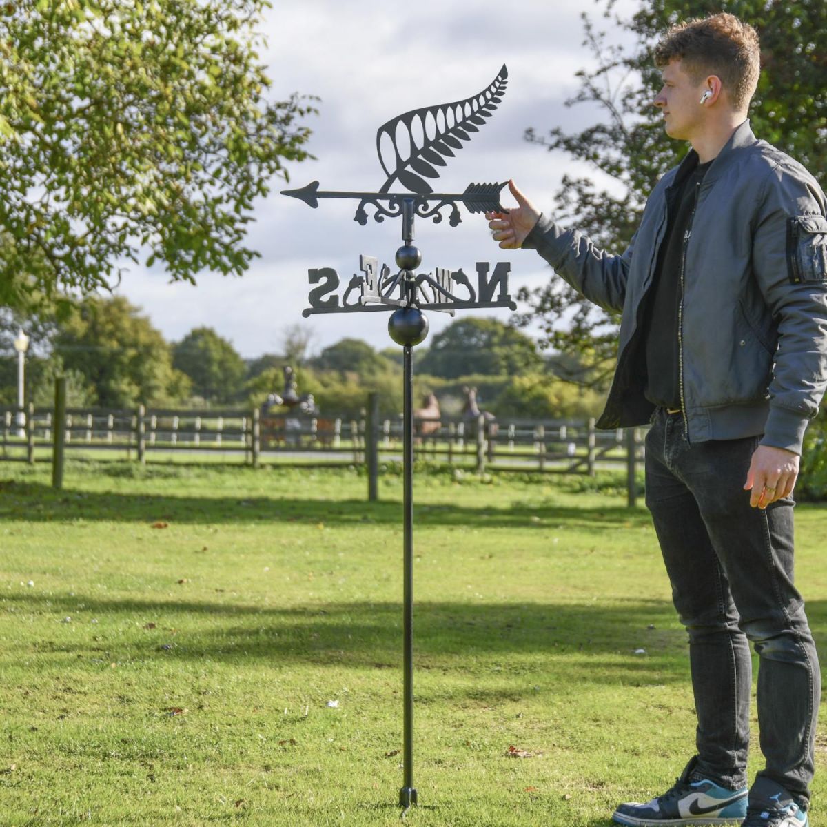 New Zealand Fern Free Standing Weathervane to Scale