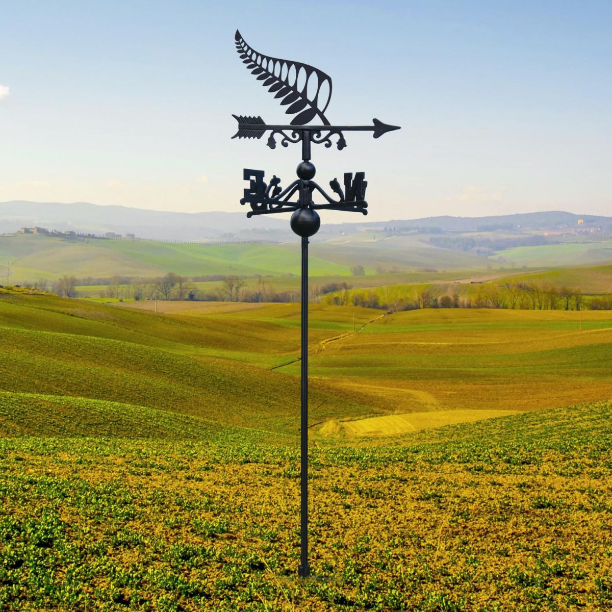 Free Standing Weathervane with New Zealand Fern Motif