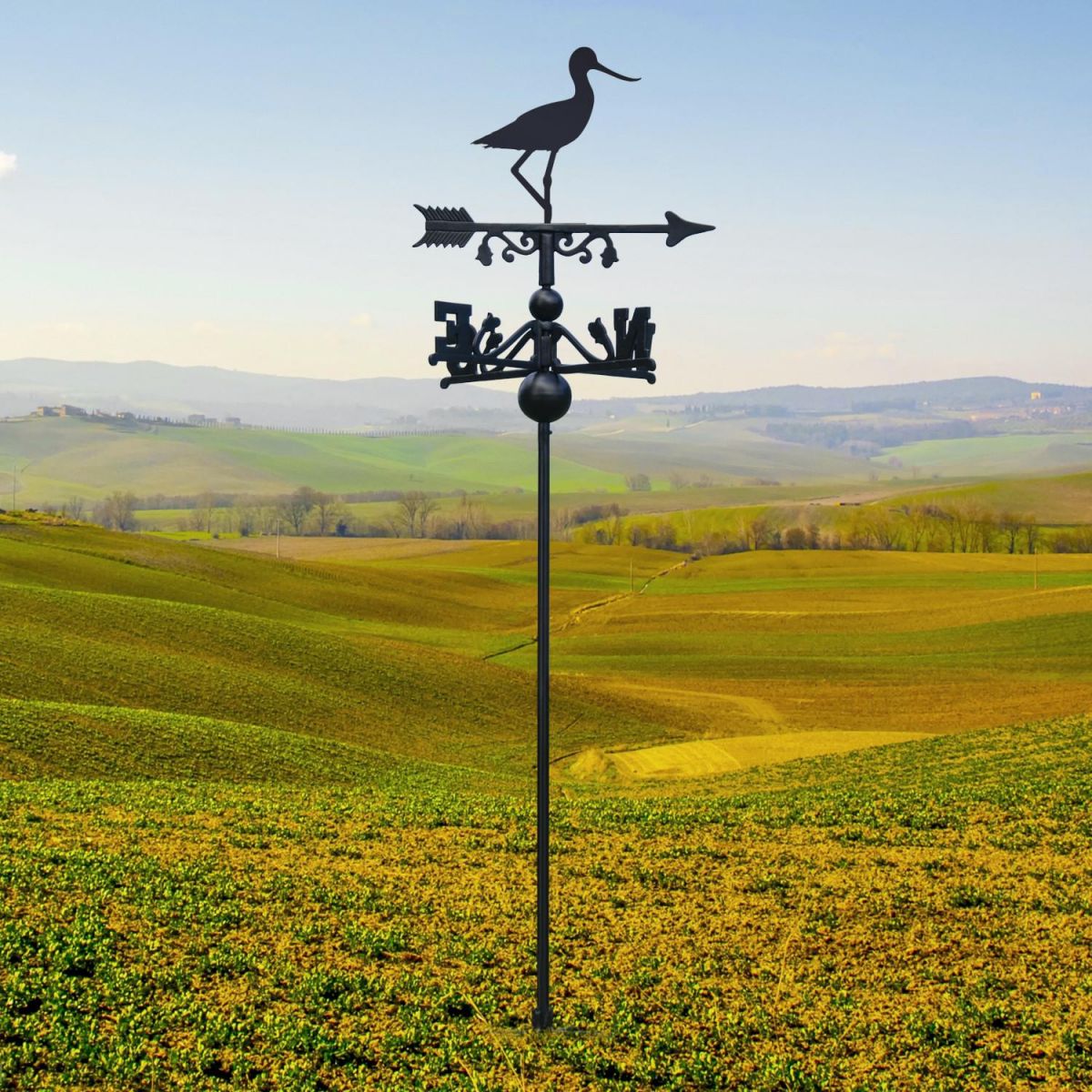 Free Standing Weathervane with Avocet Bird Topper