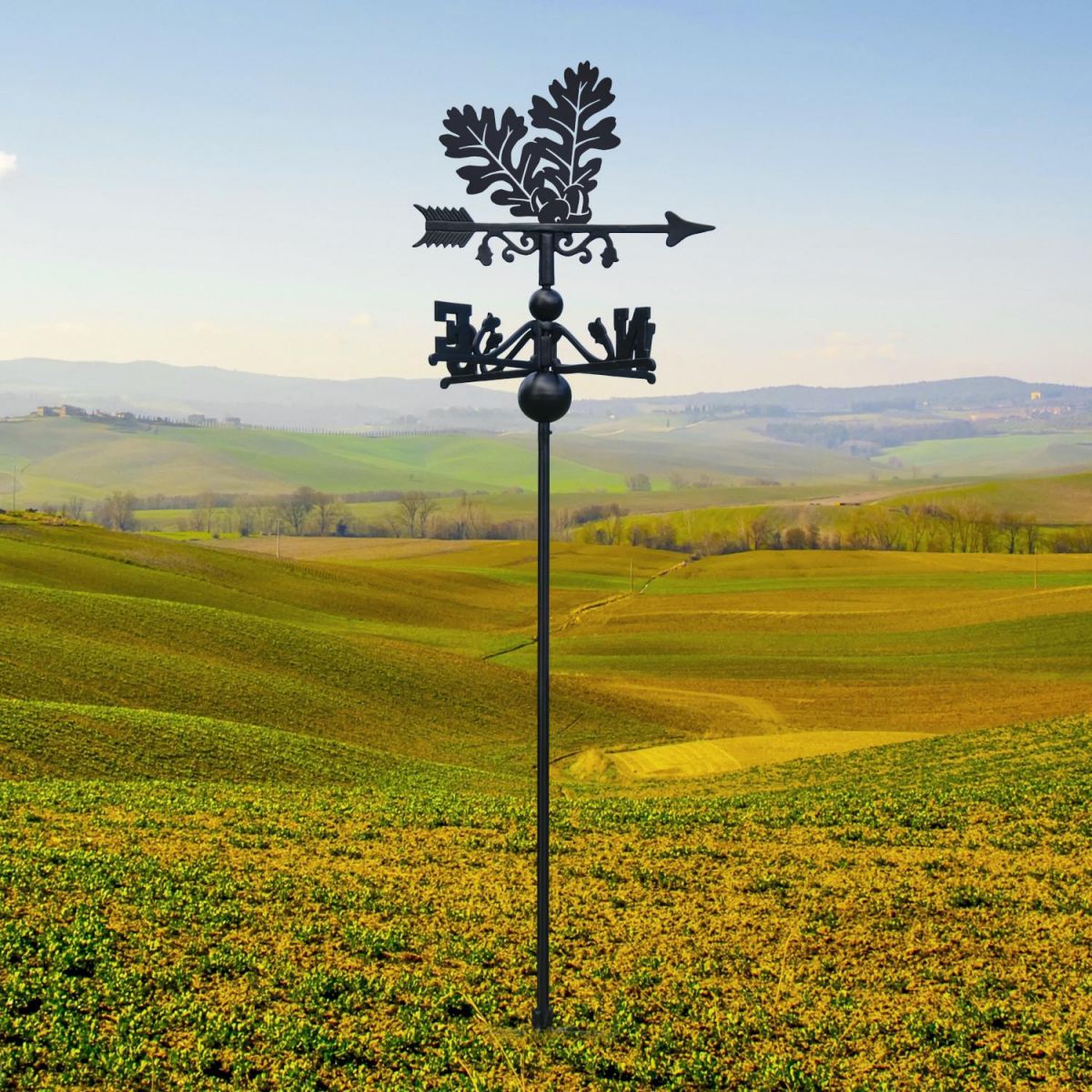 Free Standing Weathervane with Oak Leaves Motif Free Standing Weathervane with Oak Leaves Motif