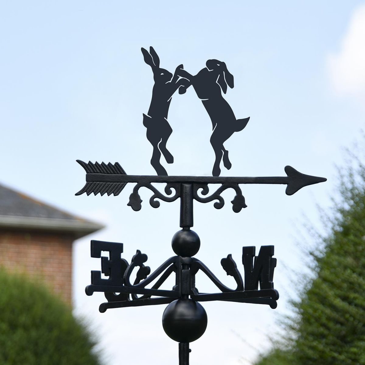 Boxing Hares Topper on the Weathervane