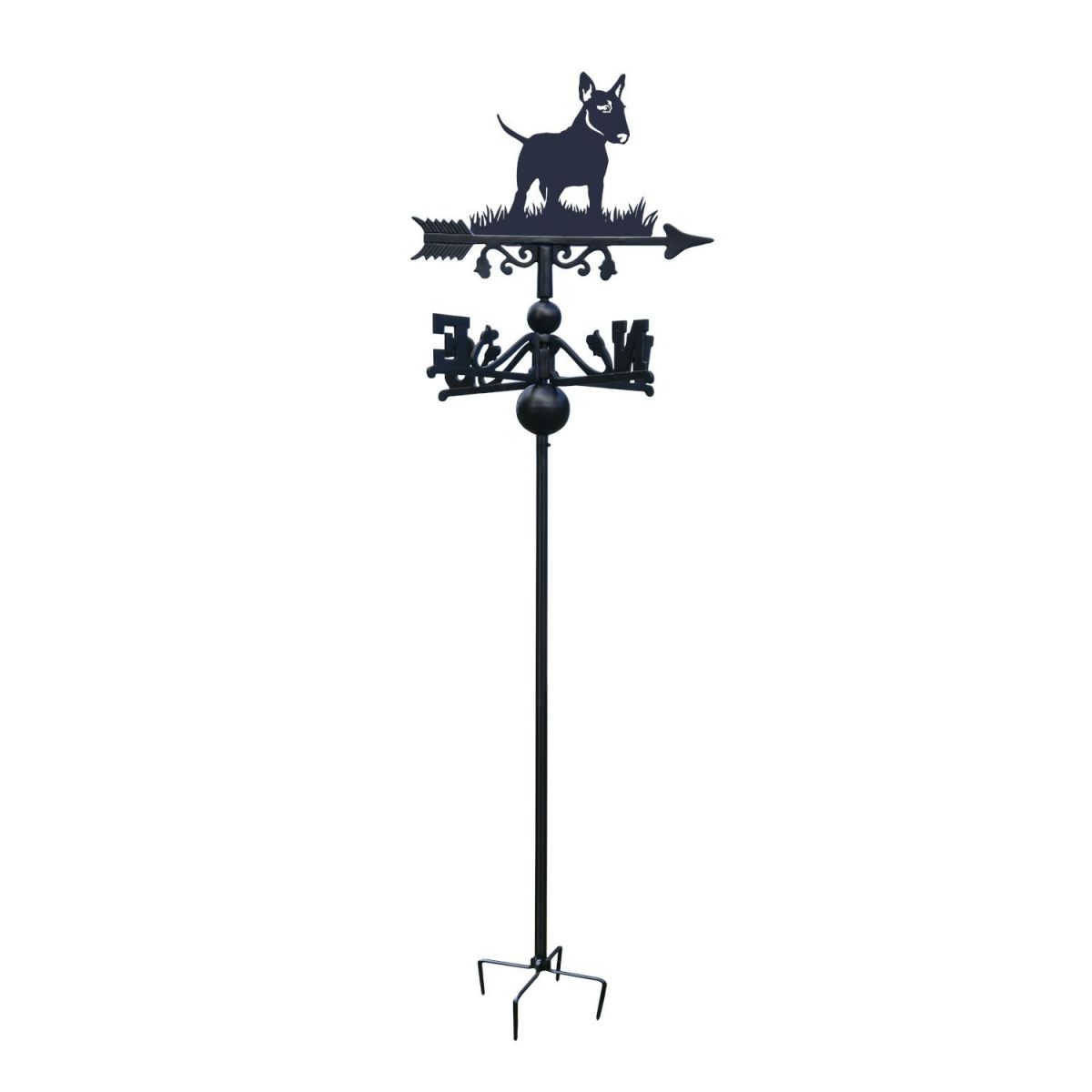 English Bull Terrier Free Standing Weathervane on White Background