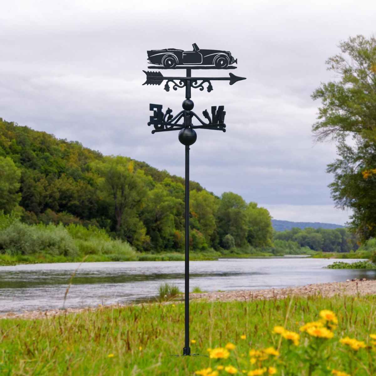 SP250 Daimler Free Standing Weathervane in Location