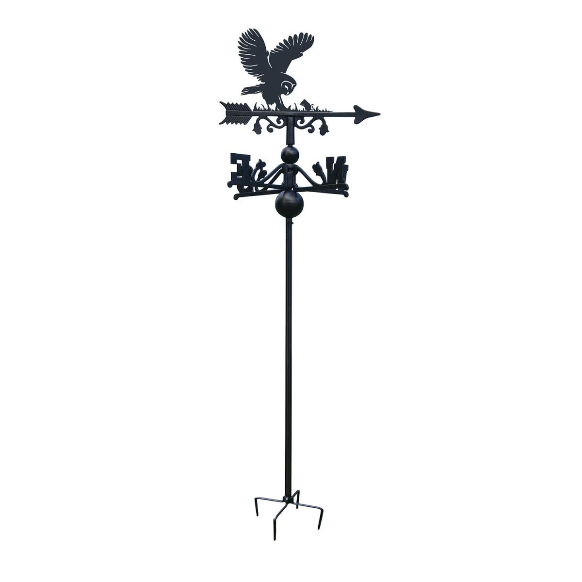 Barn Owl Free Standing Weathervane in Black Barn Owl Free Standing Weathervane in Black