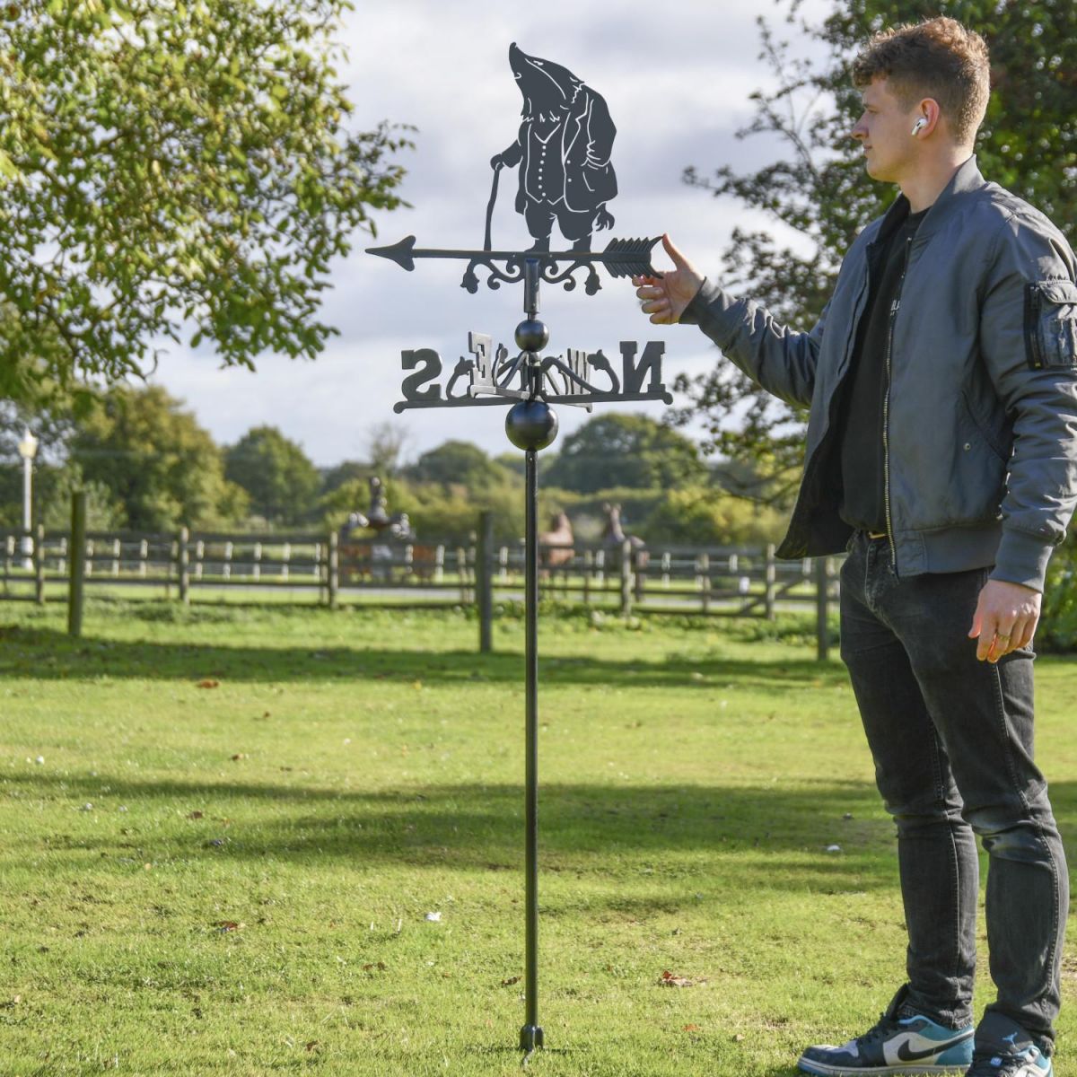Mr Badger Free Standing Weathervane to Scale