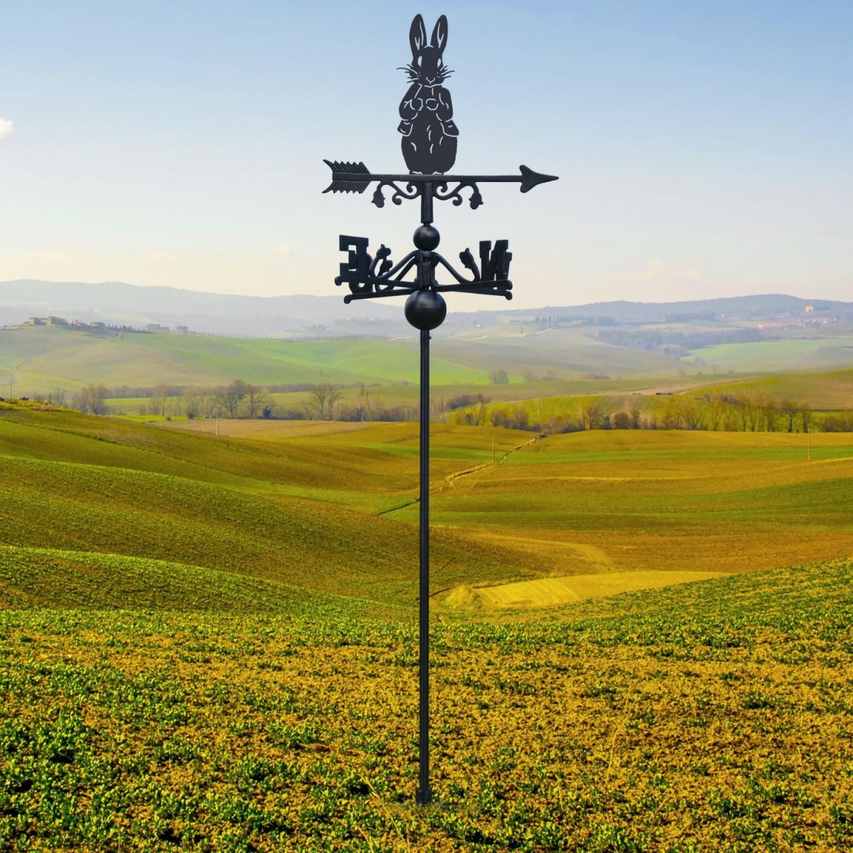 Free Standing Weathervane with Mr Rabbit Motif Free Standing Weathervane with Mr Rabbit Motif
