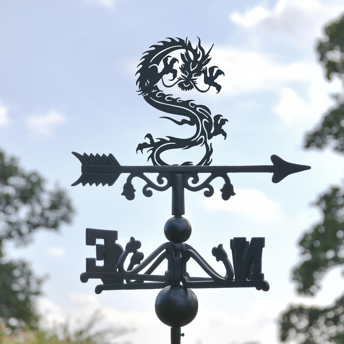 Oriental Dragon Topper on the Weathervane Oriental Dragon Topper on the Weathervane