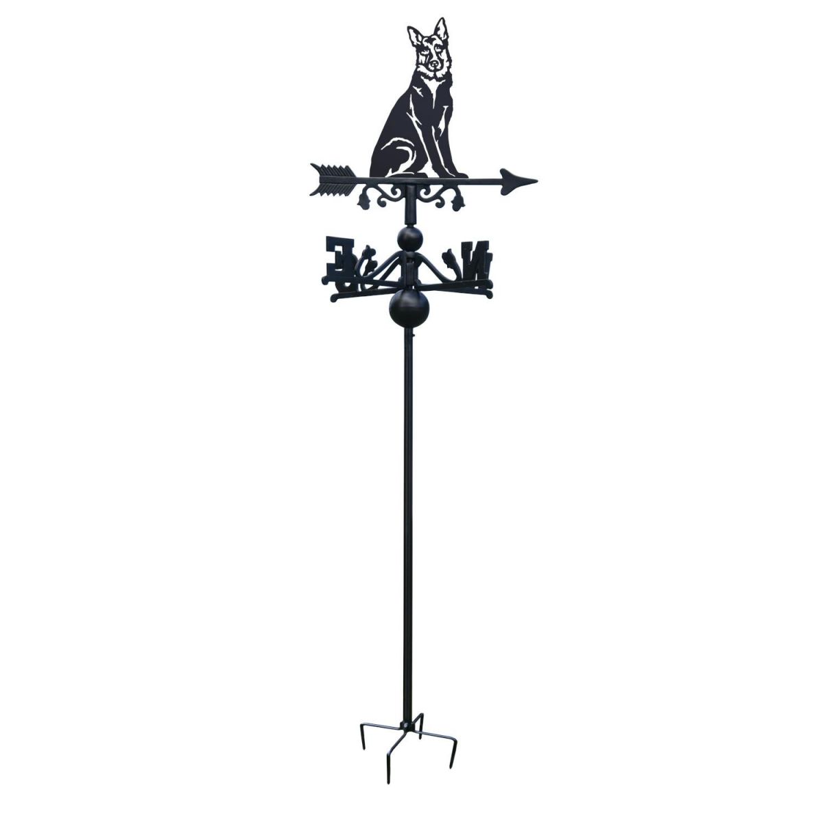 German Shepherd Free Standing Weathervane on White Background