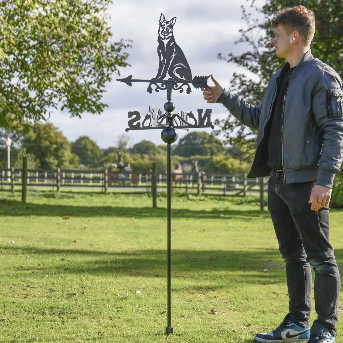 German Shepherd Free Standing Weathervane to Scale