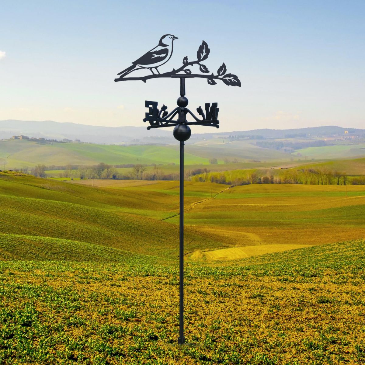Free Standing Weathervane with Chaffinch Motif Free Standing Weathervane with Chaffinch Motif
