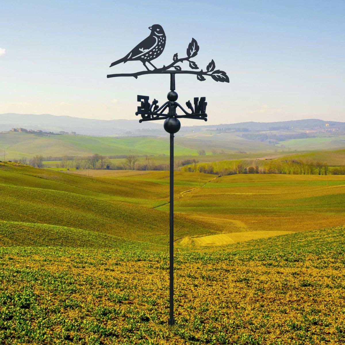 Free Standing Weathervane with Thrush Motif