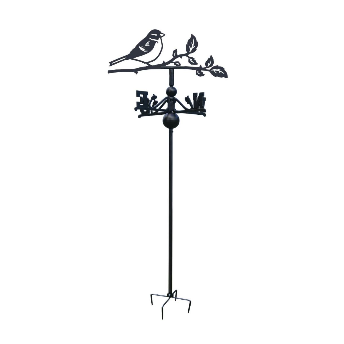House Sparrow Free Standing Weathervane on White Background