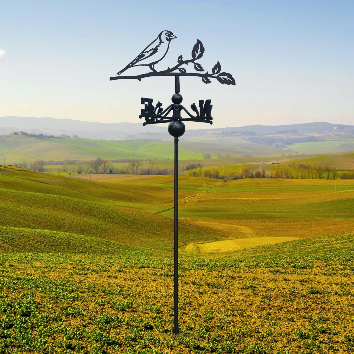 Free Standing Weathervane with Goldfinch Topper