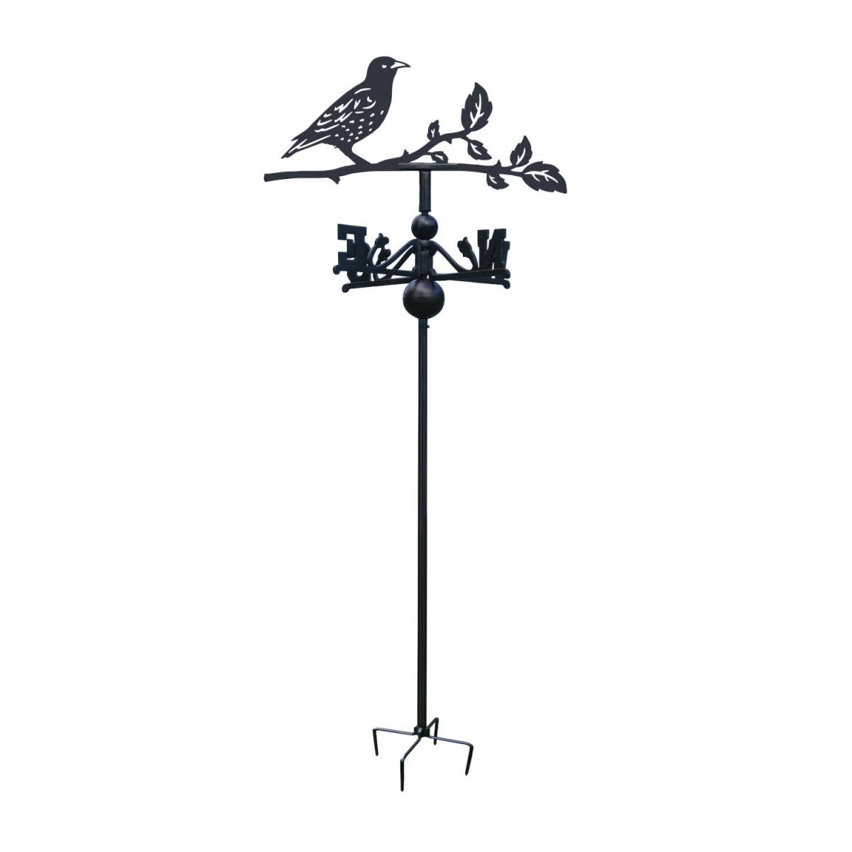 Starling Free Standing Weathervane on White Background