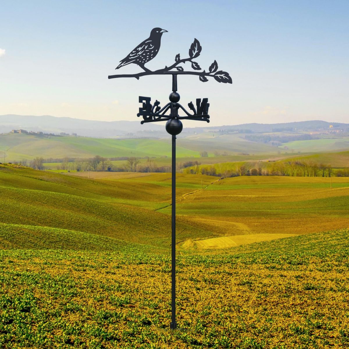 Starling Free Standing Weathervane in Situ