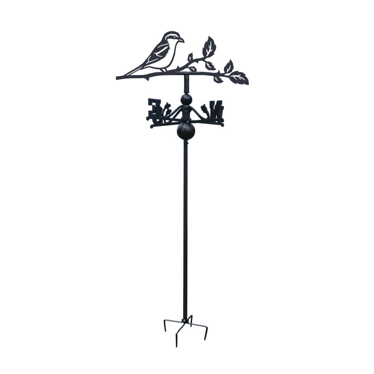 Great Grey Shrike Free Standing Weathervane on White background