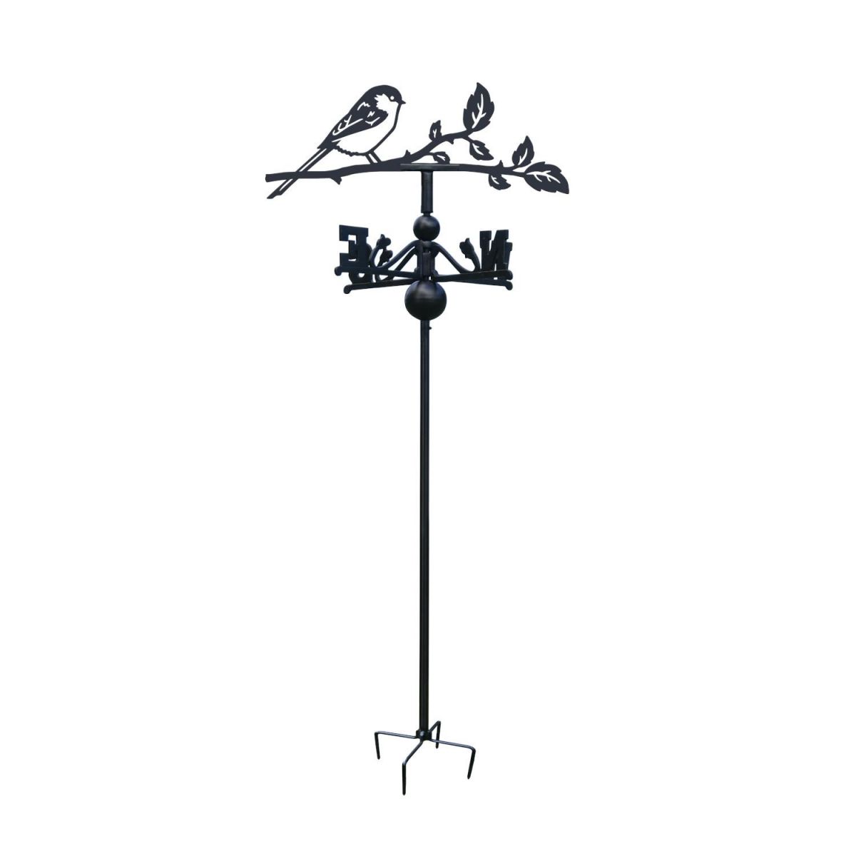 Long-Tailed Tit Free Standing Weathervane on White Background