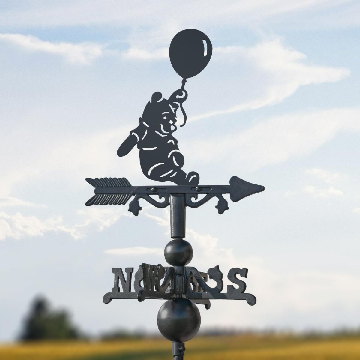 Bear & Balloon on Miniature Weathervane 