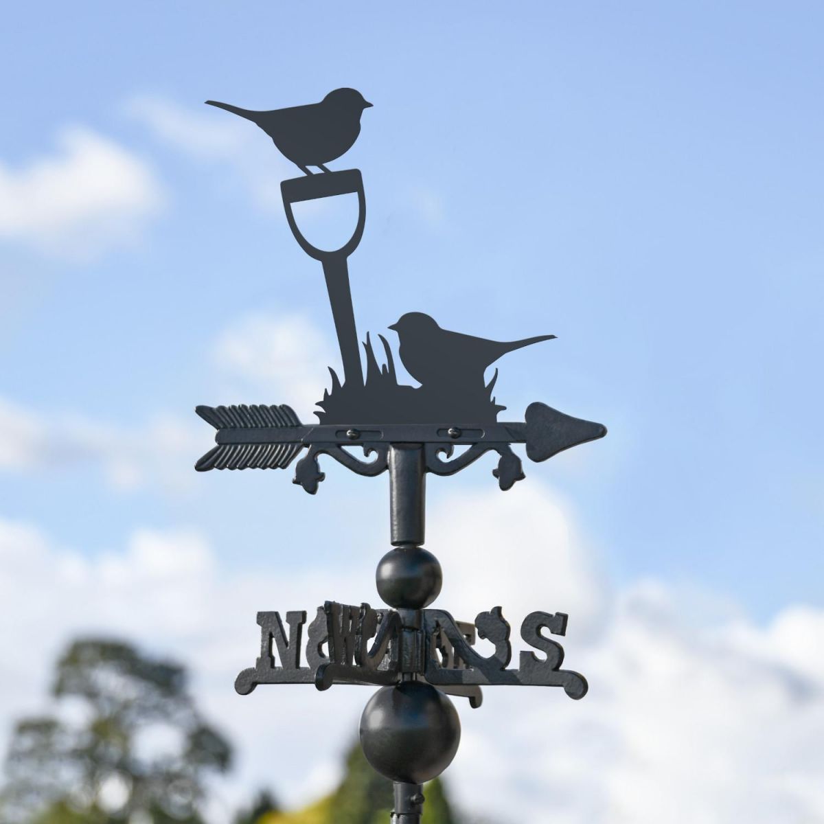 Mini Weathervane with Pair of Robins Topper