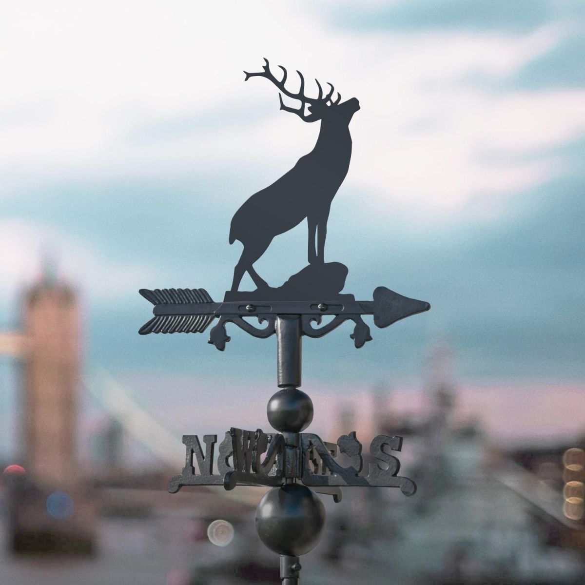 Stag on Miniature Weathervane in Situ