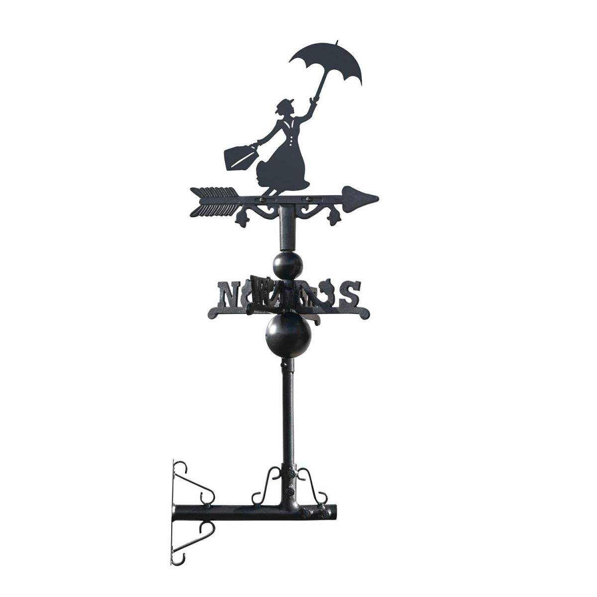 Mary Poppins Miniature Weathervane Created From Cast Iron