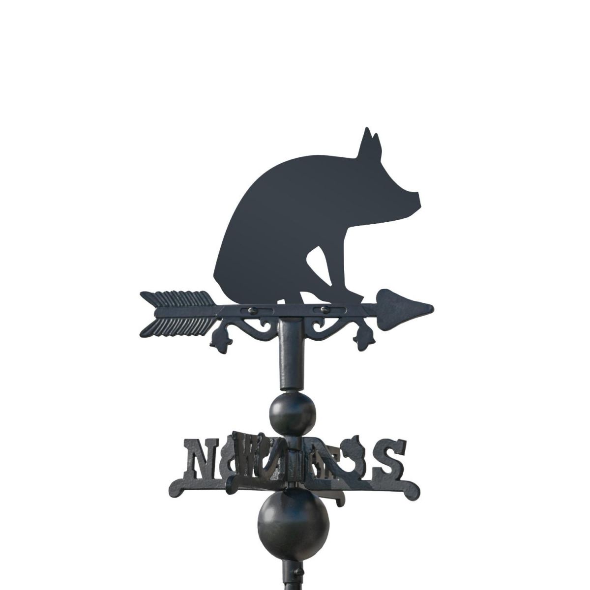 Pig Miniature Weathervane on White Background