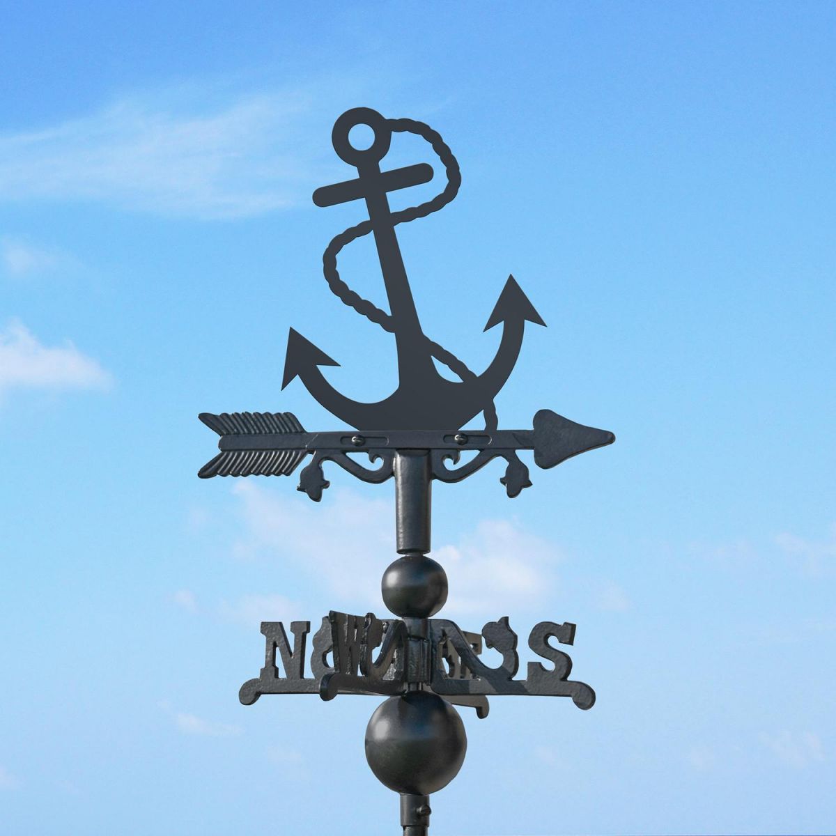 Anchor Miniature Weathervane in Use Outdoors