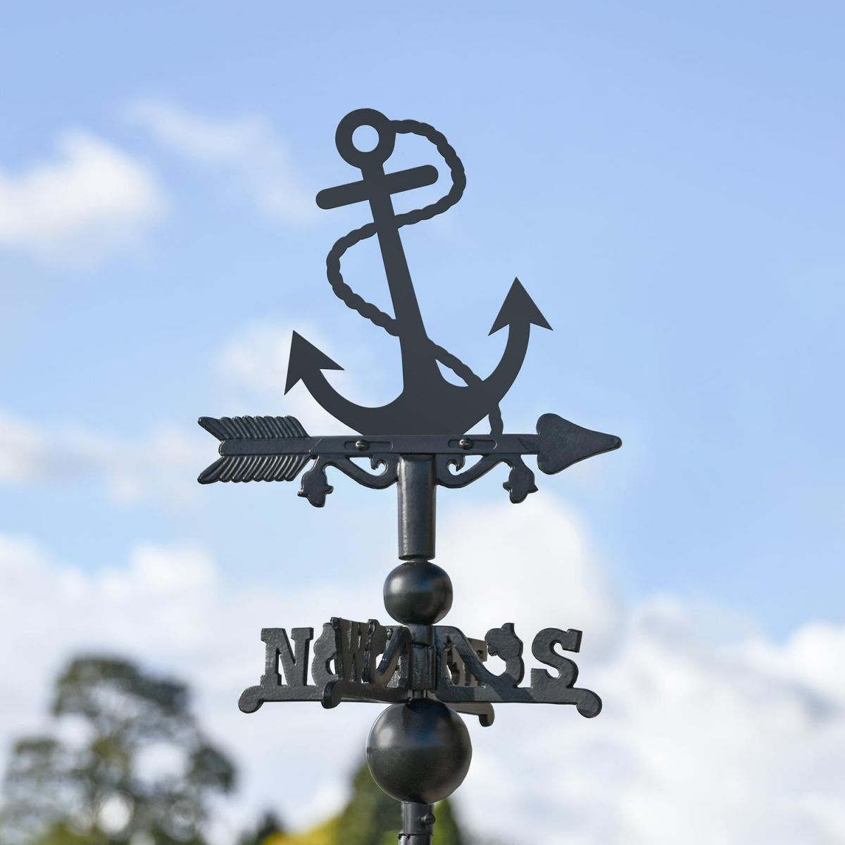 Anchor Miniature Weathervane with a Blue Sky
