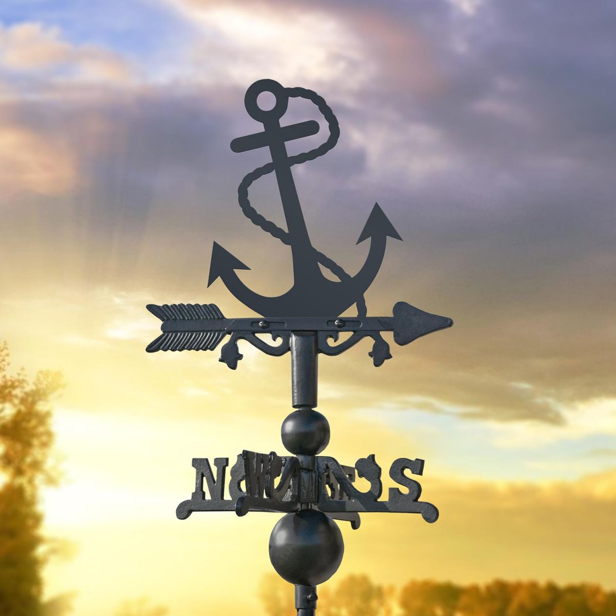 Anchor Miniature Weathervane in situ Outdoors