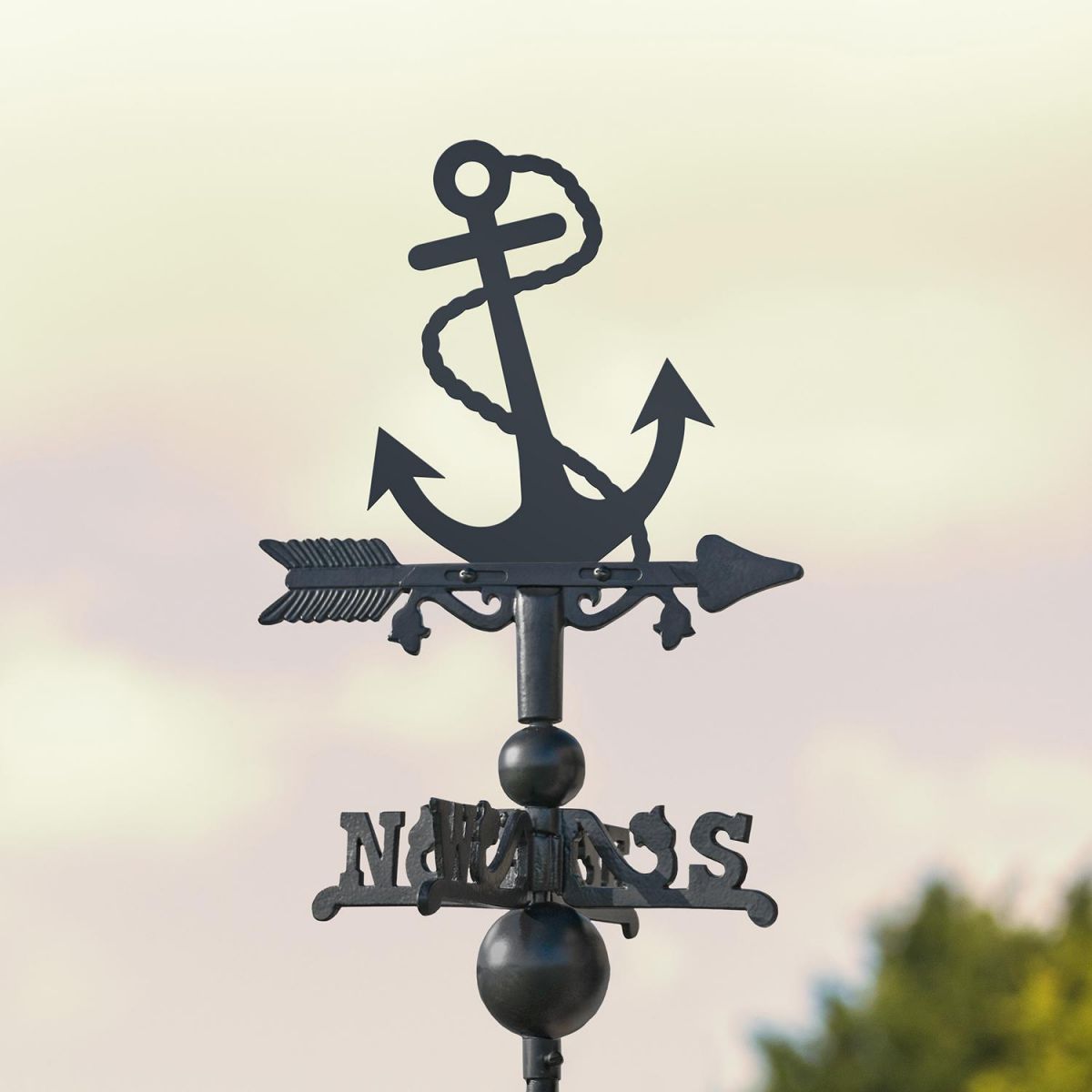 Anchor Miniature Weathervane in Situ in the Garden