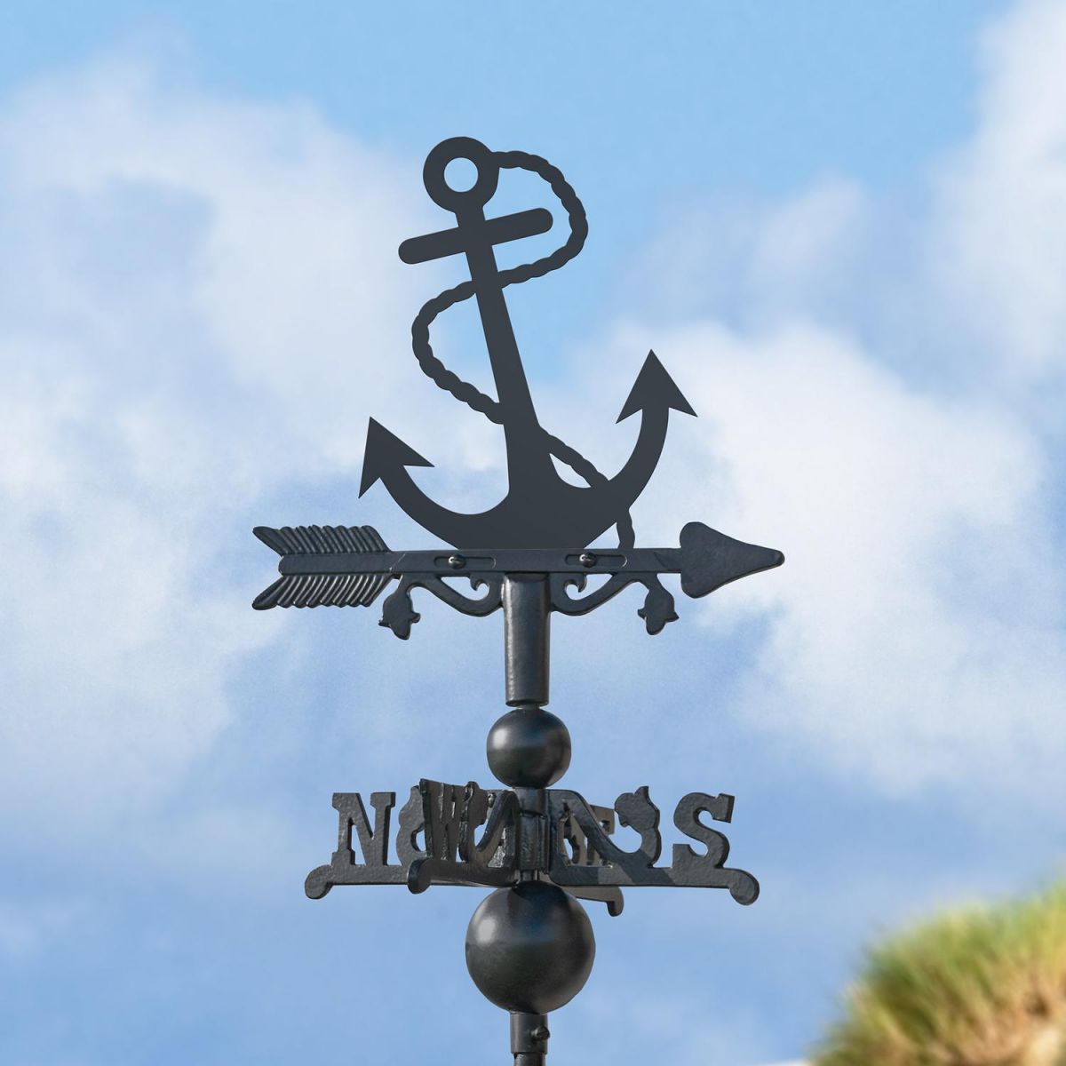 Anchor Miniature Weathervane with a Blue Sky