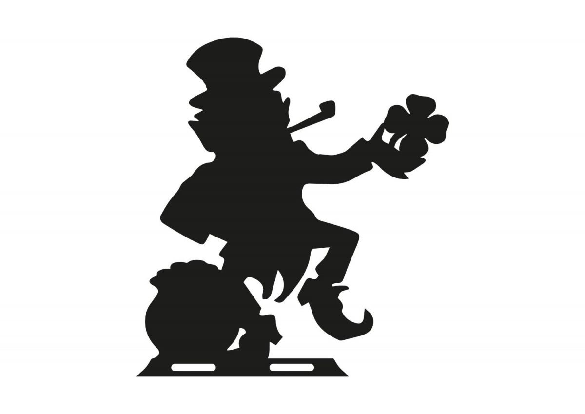 Close-Up of Leprechaun Topper for Miniature Weathervane