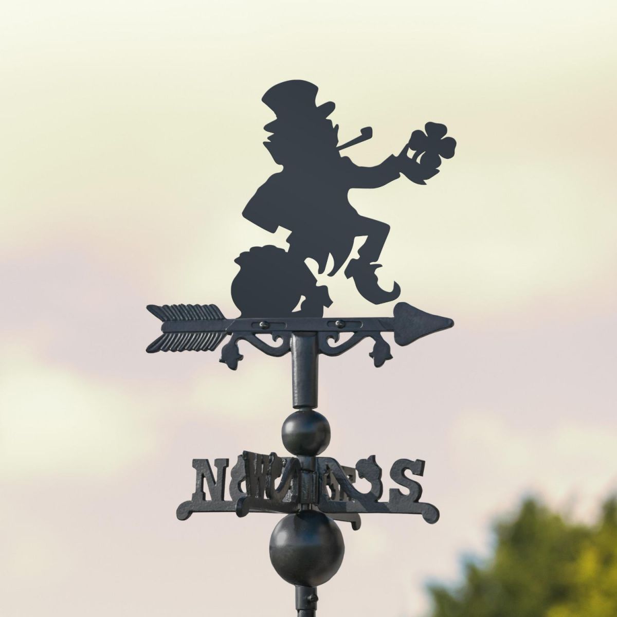 Mini Weathervane with Leprechaun Motif 