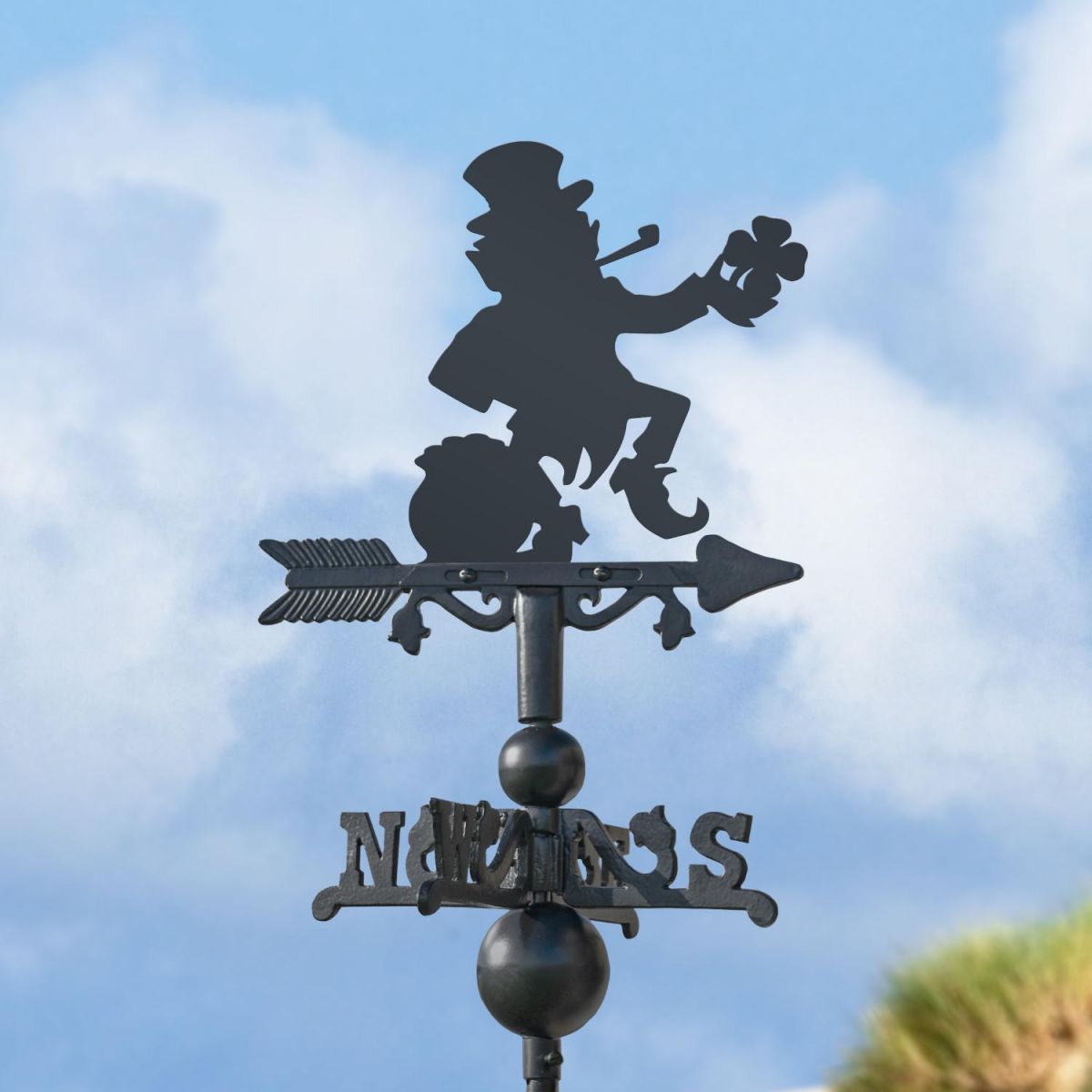 Miniature Weathervane with Leprechaun Topper
