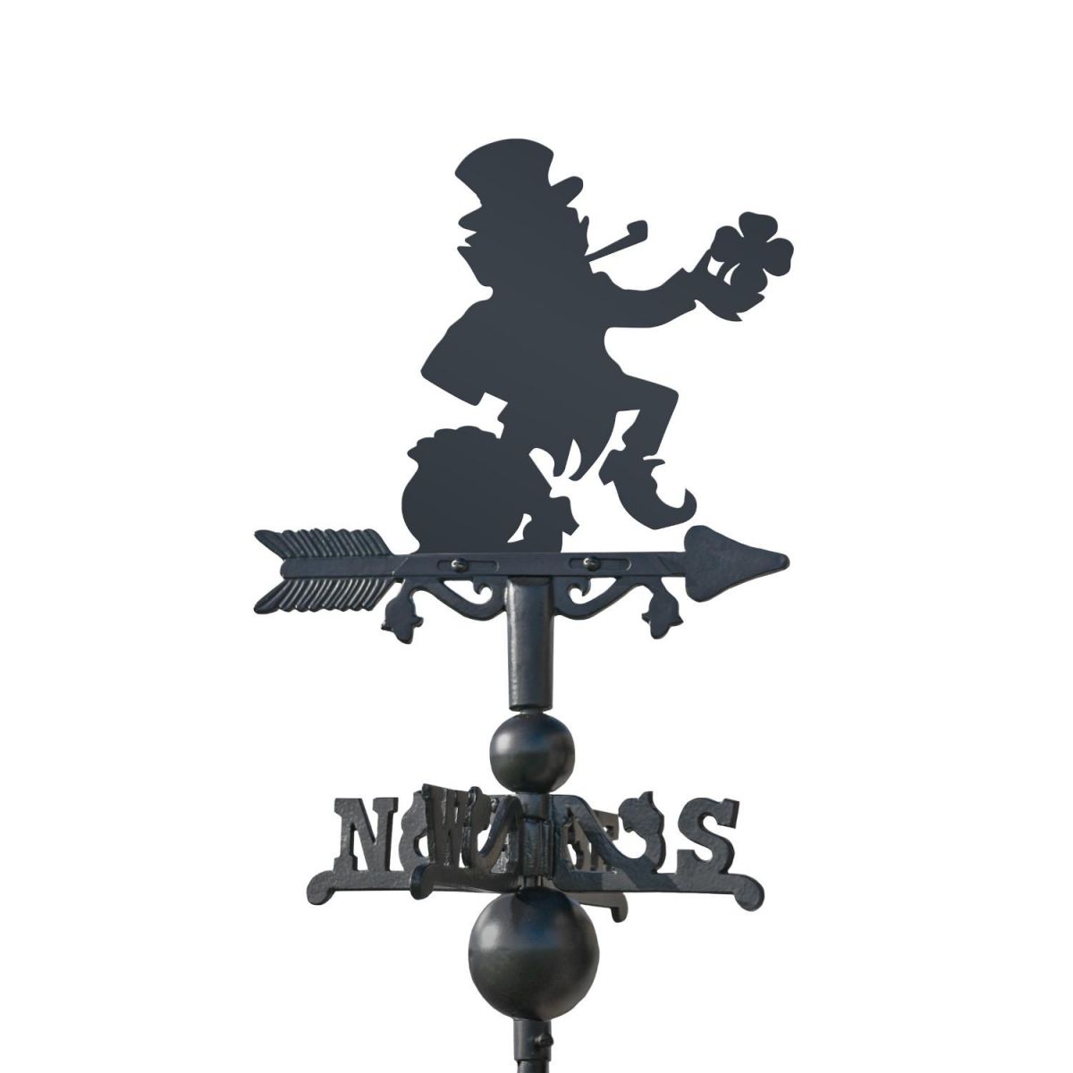 Leprechaun Miniature Weathervane on White Background