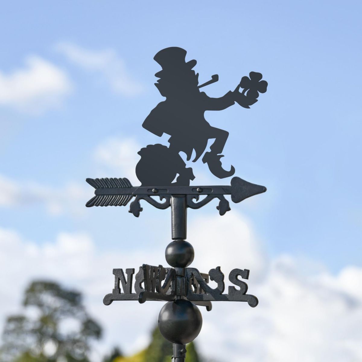 Mini Weathervane with Leprechaun Topper