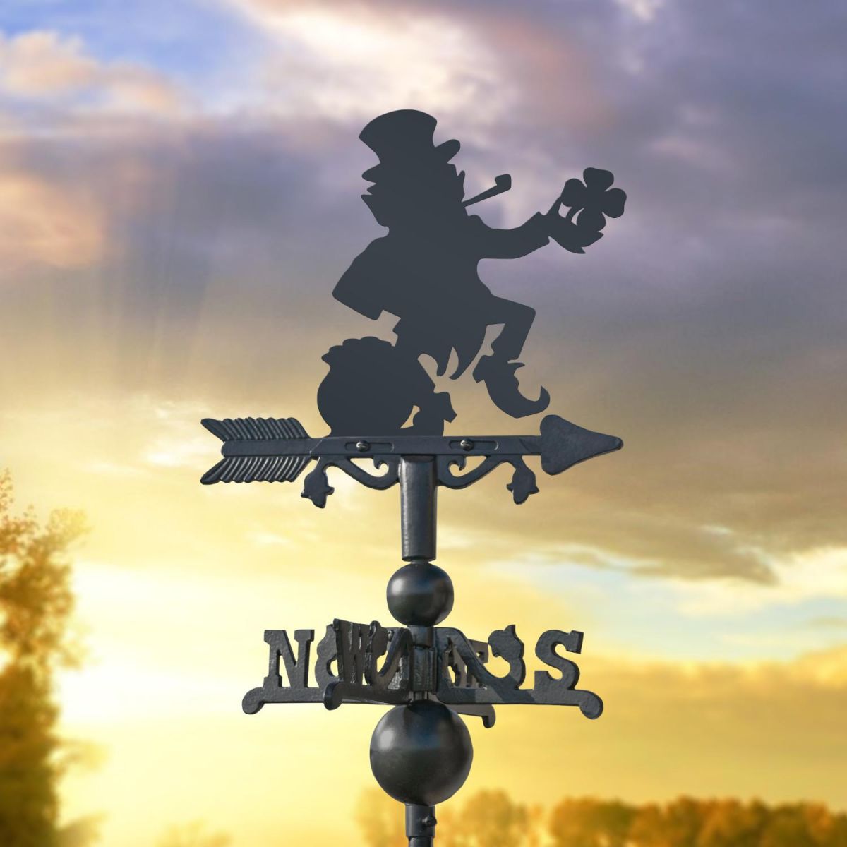 Miniature Weathervane with Leprechaun Design 