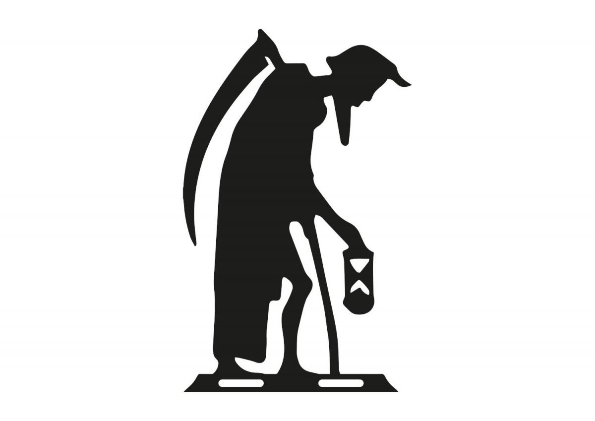 Close-Up of Old Father Time Topper for Mini Weathervane