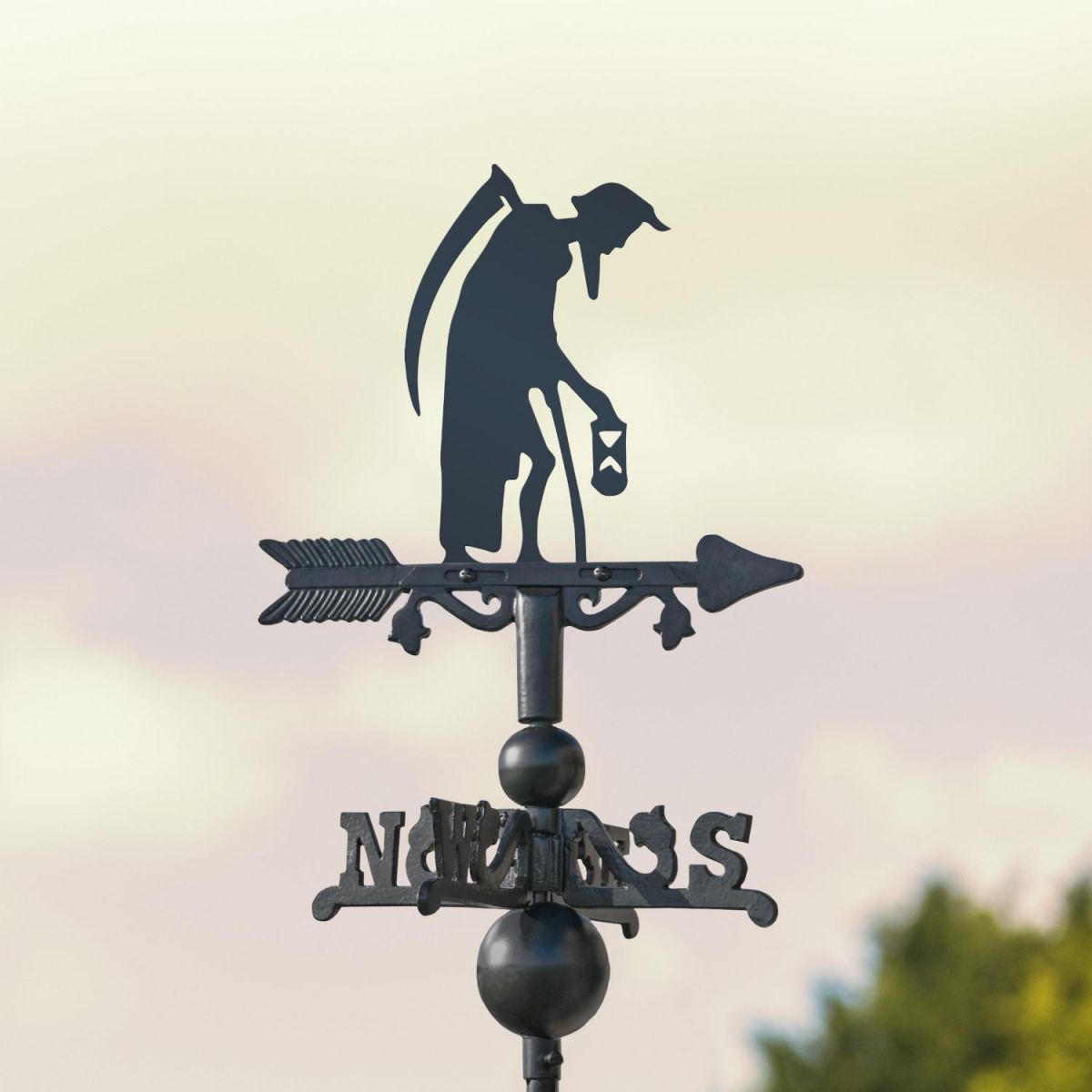 Mini Weathervane with Old Father Time Motif 