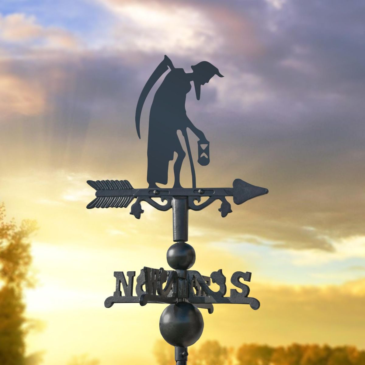 Miniature Weathervane with Old Father Time Design 