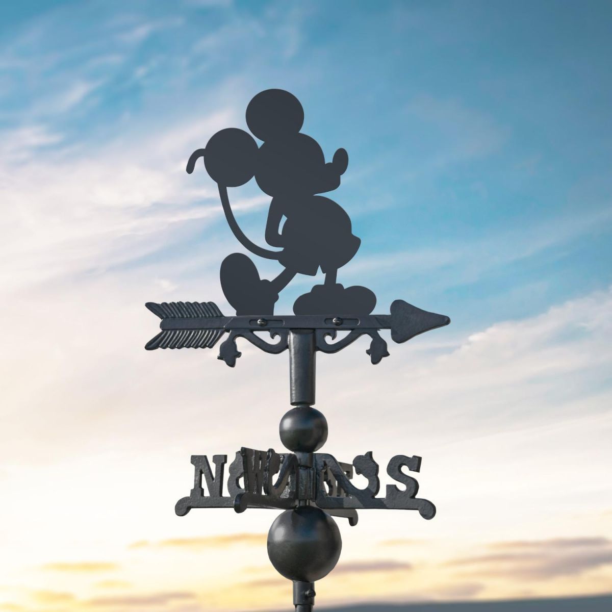 Mouse on Miniature Weathervane at Dusk