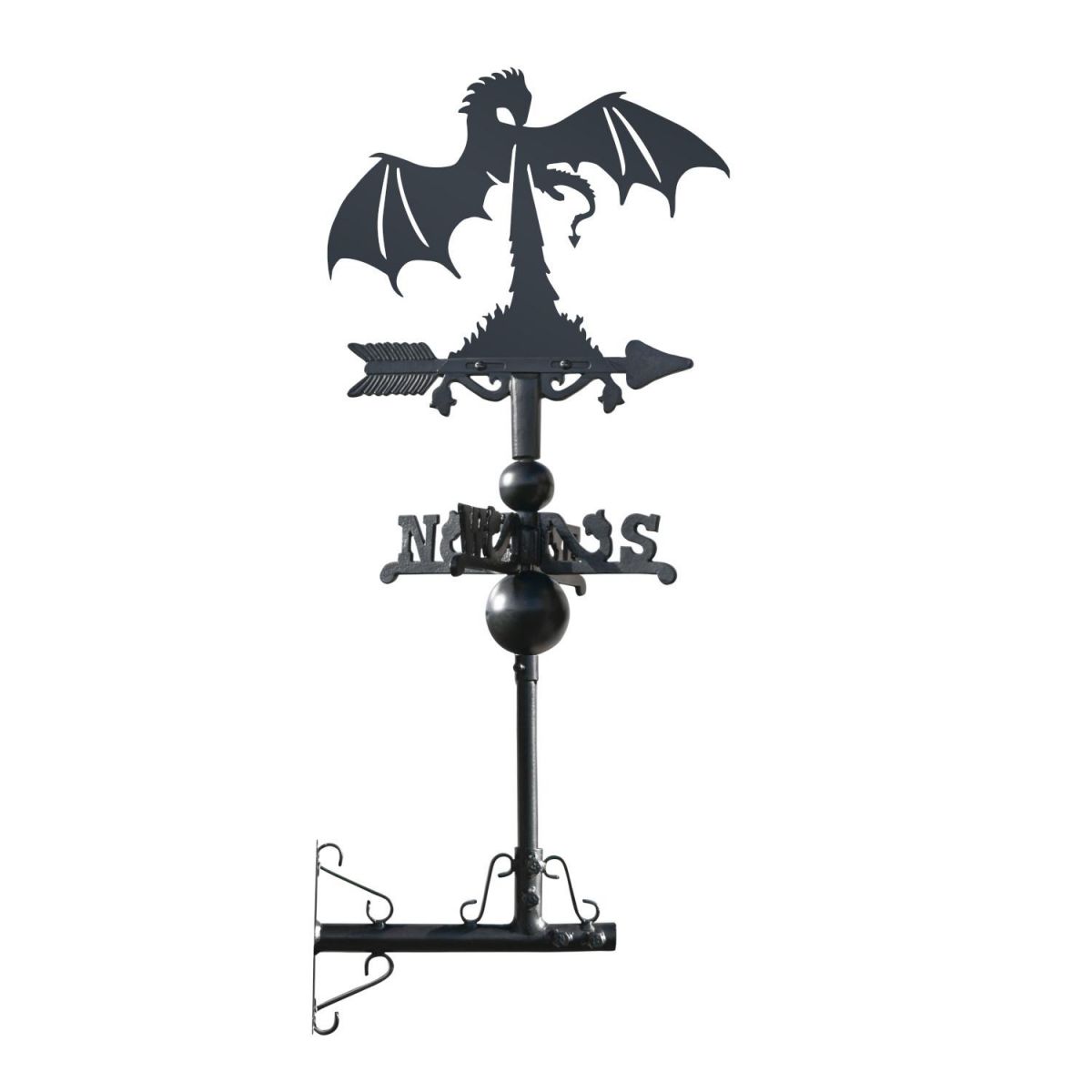 Mounted Dragon Fire on Mini Weathervane