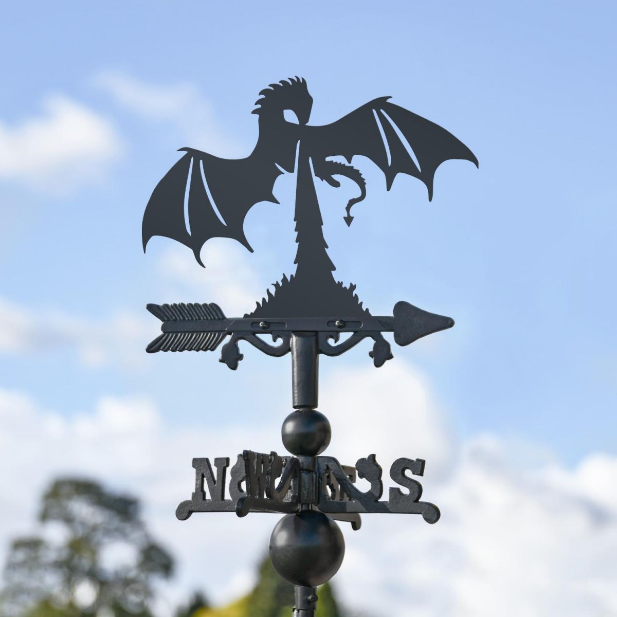 Mini Weathervane with Dragon Fire
