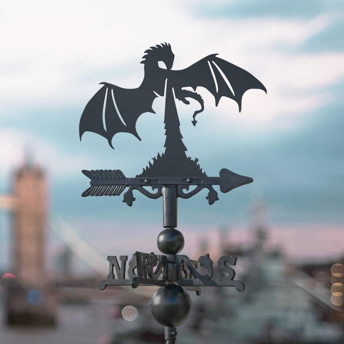 Dragon Fire on Miniature Weathervane in Situ