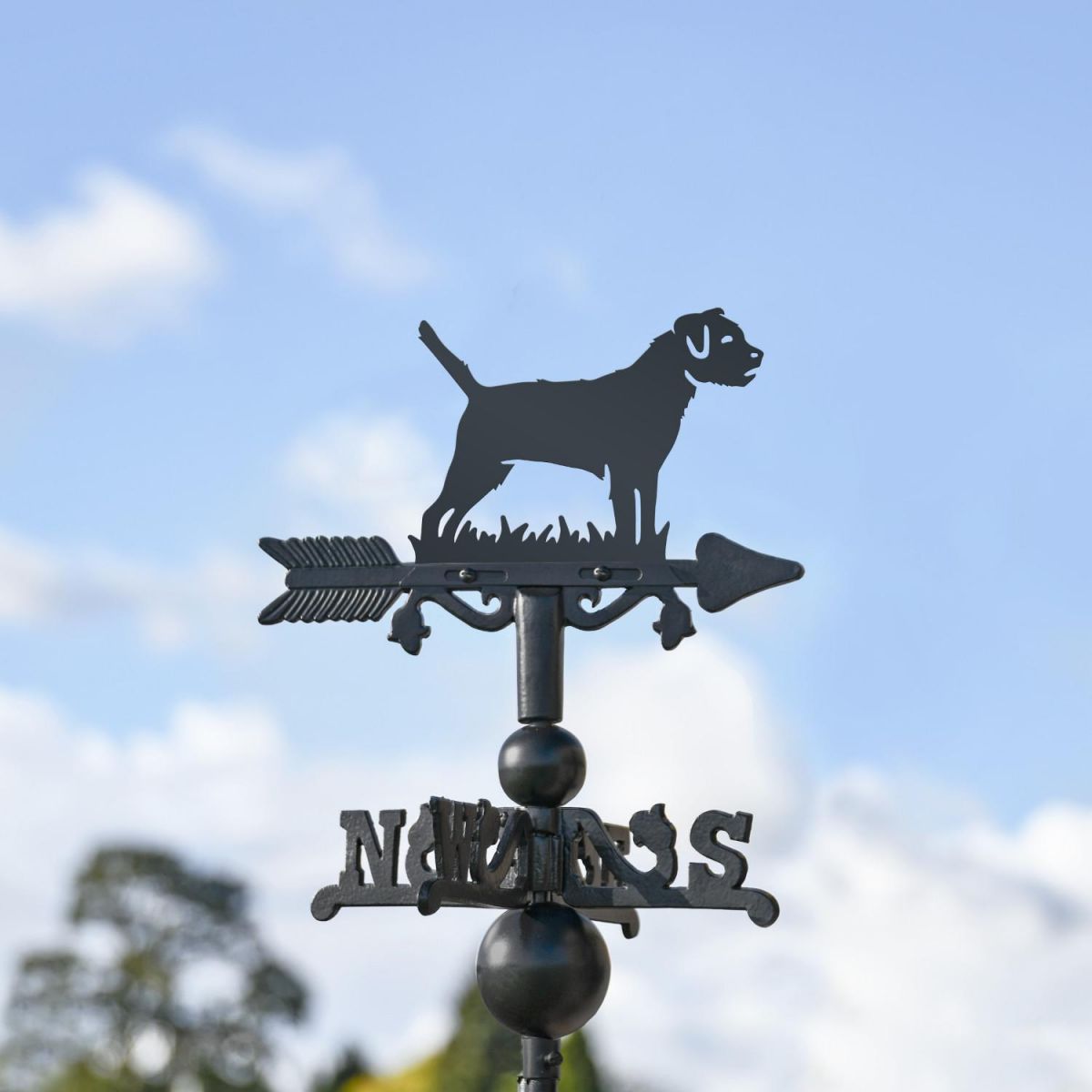 Mini Weathervane with Border Terrier Topper Mini Weathervane with Border Terrier Topper